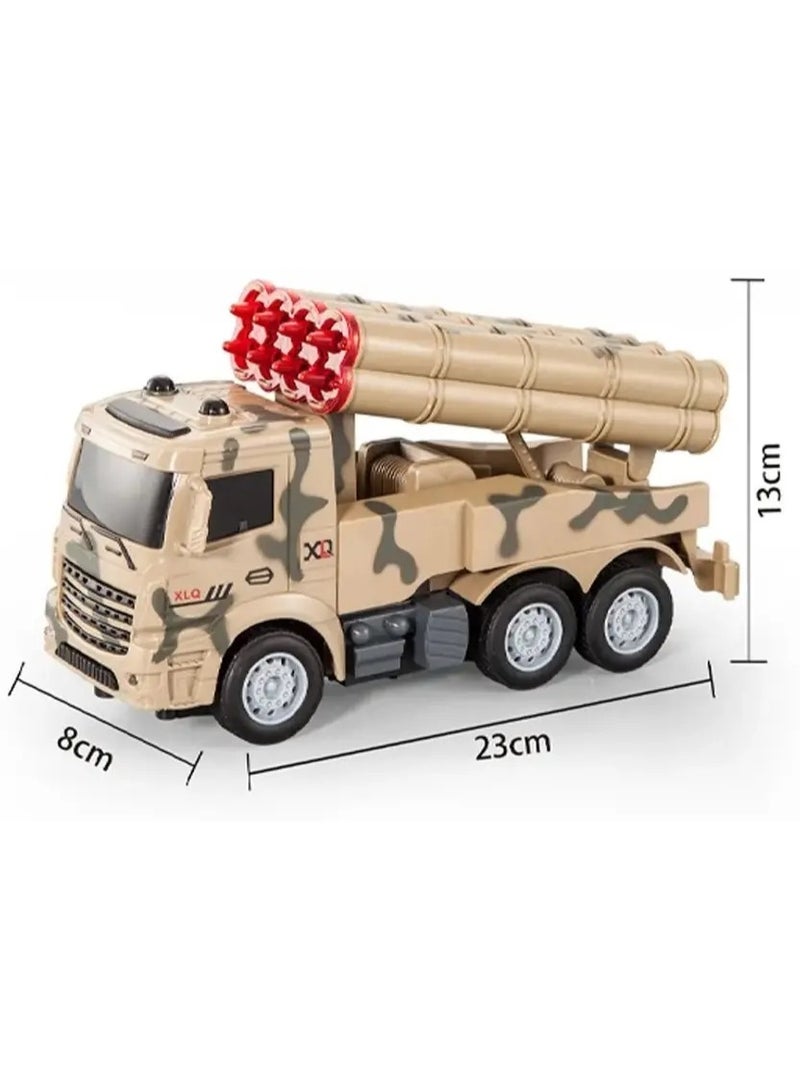 Toy Box Remote Controlled Missile Launch Toy Truck Military Vehicle Model with Lights and Sounds - Image 4
