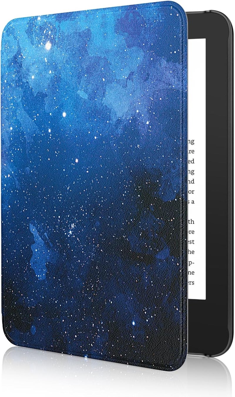 MoKo Case Fits 6" All-New Kindle (11th Generation-2024/2022 Release), Lightweight Shell Cover with Auto Wake/Sleep for Kindle 2024/2022 11th Gen e-Reader, Blue Starry Sky - Image 1
