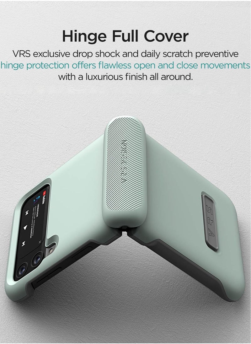 VRS Design Terra Guard Modern [Hinge Protection] for Samsung Galaxy Z Flip 3 5G Case Cover (2021) - Marine Green  - Image 2