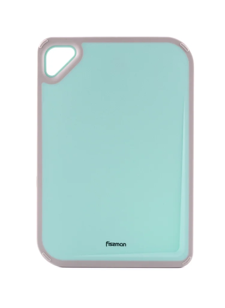 Fissman Cutting Board 29cm, Plastic Chopping Board with Hang Hole | Slope Design for Easy Liquid Drainage | Textured Surface and Non-Slip Edges | Reversible and Easy to Clean | Dishwasher Safe