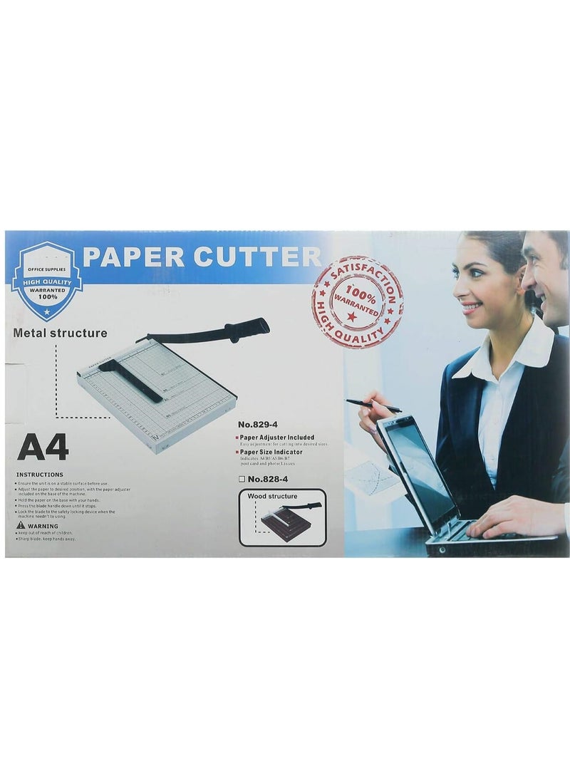 Generic A4 Manual Paper Cutter White/Black  - Image 2