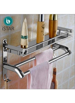 iSTAR iSTAR Stainless Steel 2 Shelf Bathroom Shelf Multi use Rack Bathroom Shelf and Rack  - Image 3