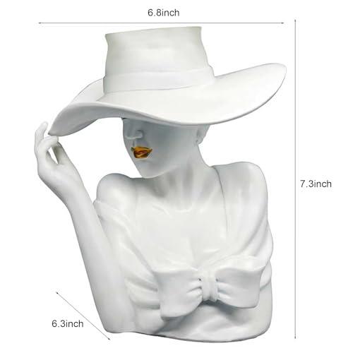 Yuccasly Cosylove Flower Vase, Decorative Ceramic Flower Vase, Creative Elegant Woman Arrangement Flower Vase, Art Vase for Home Office Living Room Wedding and Events Decor - Image 2