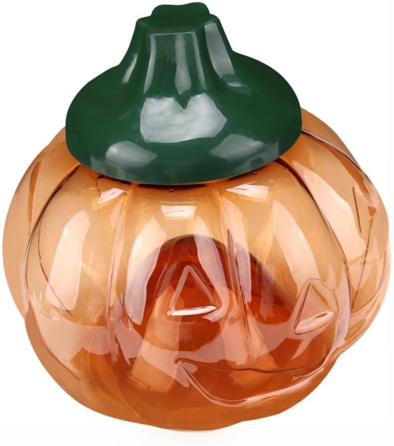 IDEANATEGRATE 2pcs Yellow Pumpkin Candy Storage Containers Pp Material Handheld Candy Buckets Cute Jars for Halloween Party Favors and Sweet Treat Organization - Image 1