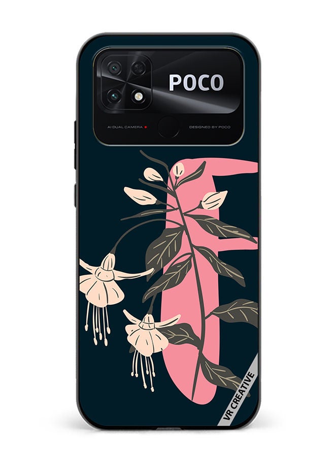 VR CREATIVE Protective Case Cover For Xiaomi Poco C40 Alphabet F Design Multicolour - Image 1