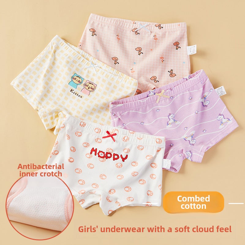 Pure Cotton Girls Underwear Briefs BH103 color mix and match 
