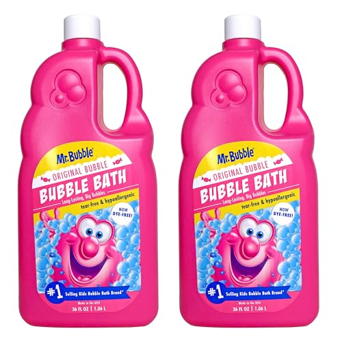 Mr. Bubble Original Bubble Bath - Hypoallergenic, Tear Free Bubble Bath Solution Makes Big Long Lasting Bubbles for Kids, Toddlers and Adults (Pack of 2 Bottles, 36 fl oz Each) - Image 2