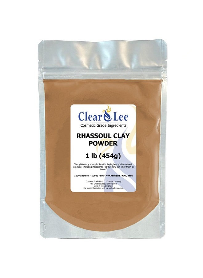ClearLee - Rhassoul Ghassoul Clay Cosmetic Grade Powder - 100% Pure Natural Powder - Great For Skin Detox, Rejuvenation, And More - Heal Damaged Skin - Diy Clay Face Mask (1 Lb) - Image 1