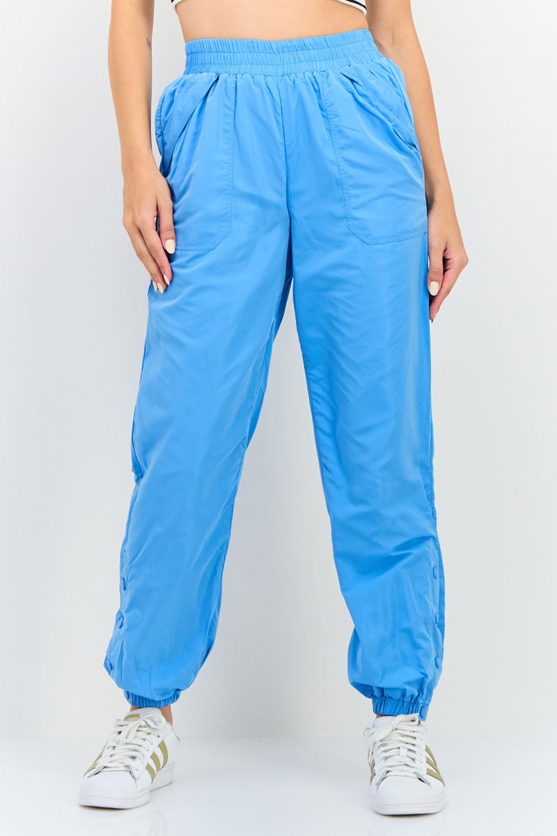 FOREVER 21 سروال جوجر نسائي بقصة عادية، أزرق - Image 1