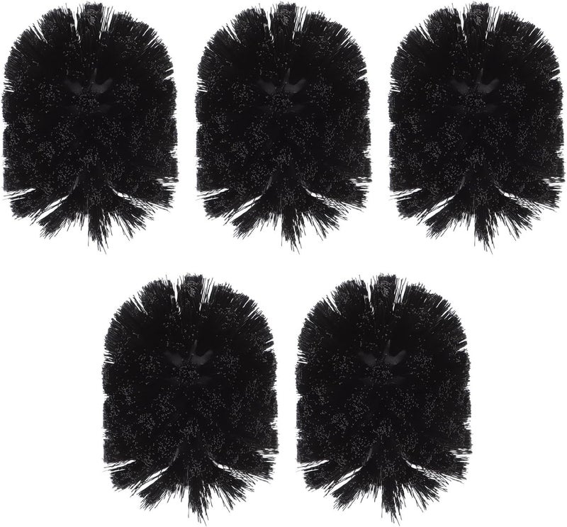 5pcs Toilet Brush Head Replacement Plastic Rounded Brush Replacement Parts for Bathroom Cleaning Accessories Household Toilet Bowl Scrub Heads - Image 1