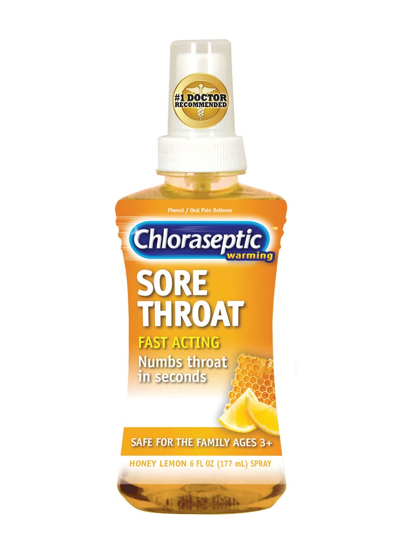 Chloraseptic Sore Throat Honey Lemon Warming Spray-177Ml 