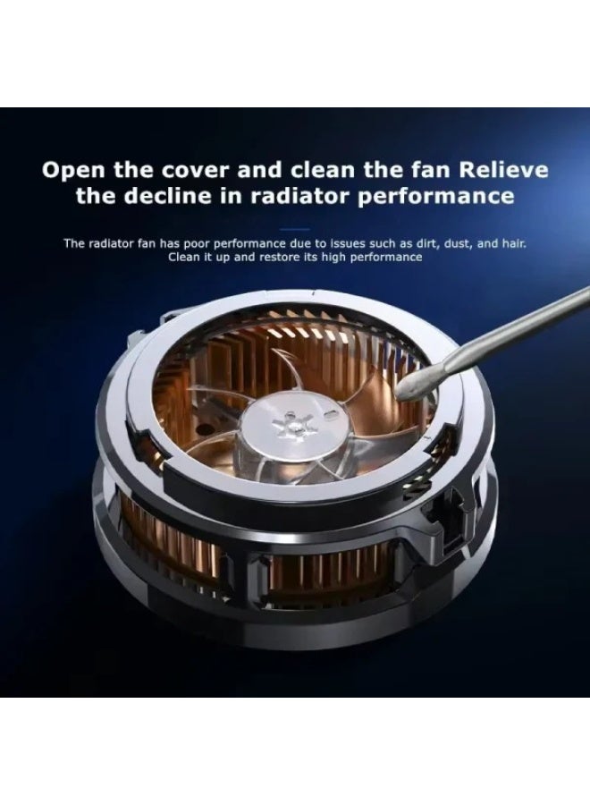 مبرد مغناطيسي للهواتف المحمولة - مروحة تبريد سريعة بقدرة 15 واط تعمل بتقنية أشباه الموصلات للهواتف الذكية والأجهزة اللوحية وأجهزة iPhone وأجهزة Android للألعاب والبث المباشر وتدوين الفيديو - Image 5