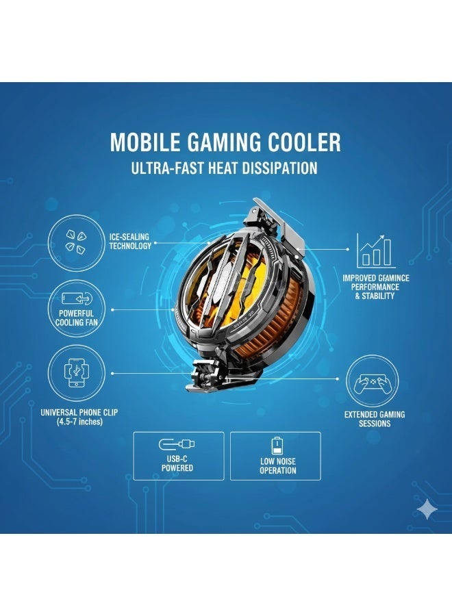 Magnetic Mobile Phone Cooler – 15W Fast Cooling Semiconductor Fan for Smartphones, Tablets, iPhone, Android Gaming, Live Streaming & Vlogging - Image 2