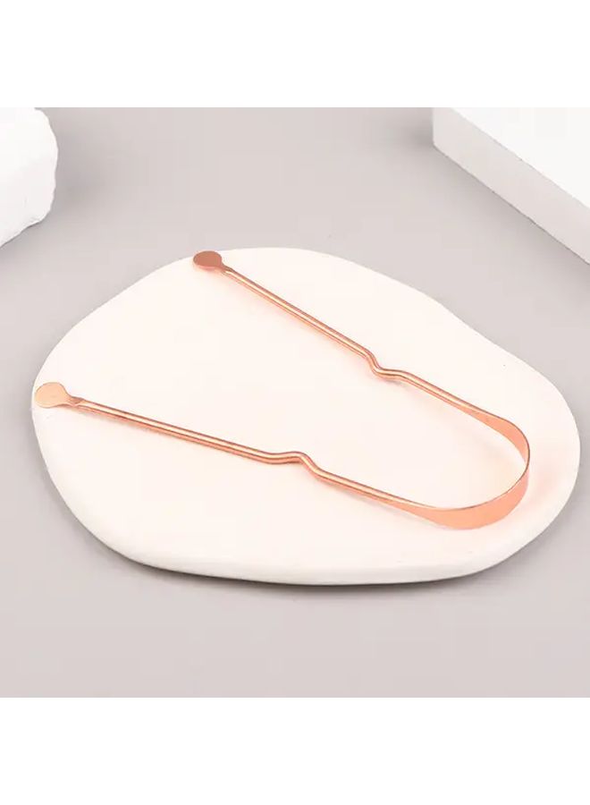 Pure Copper Tongue Scraper 1pc Oral Cleaning Tool Portable Cleaner - Image 4