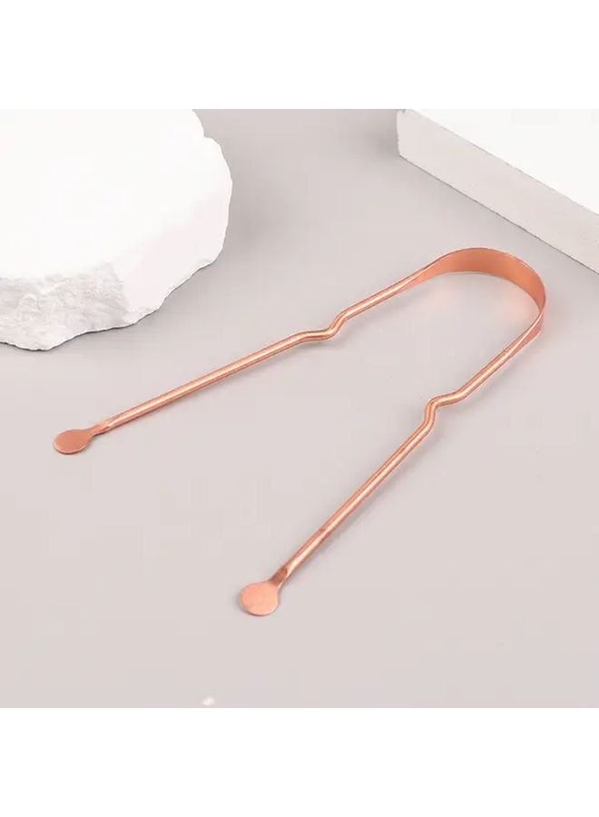 Pure Copper Tongue Scraper 1pc Oral Cleaning Tool Portable Cleaner - Image 3