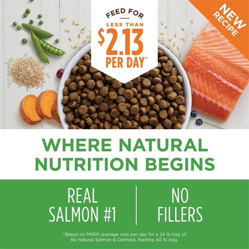 Instinct Be Natural, Natural Dry Dog Food, Raw Coated Kibble - Real Salmon & Brown Rice, 4.5 lb. Bag - Image 2