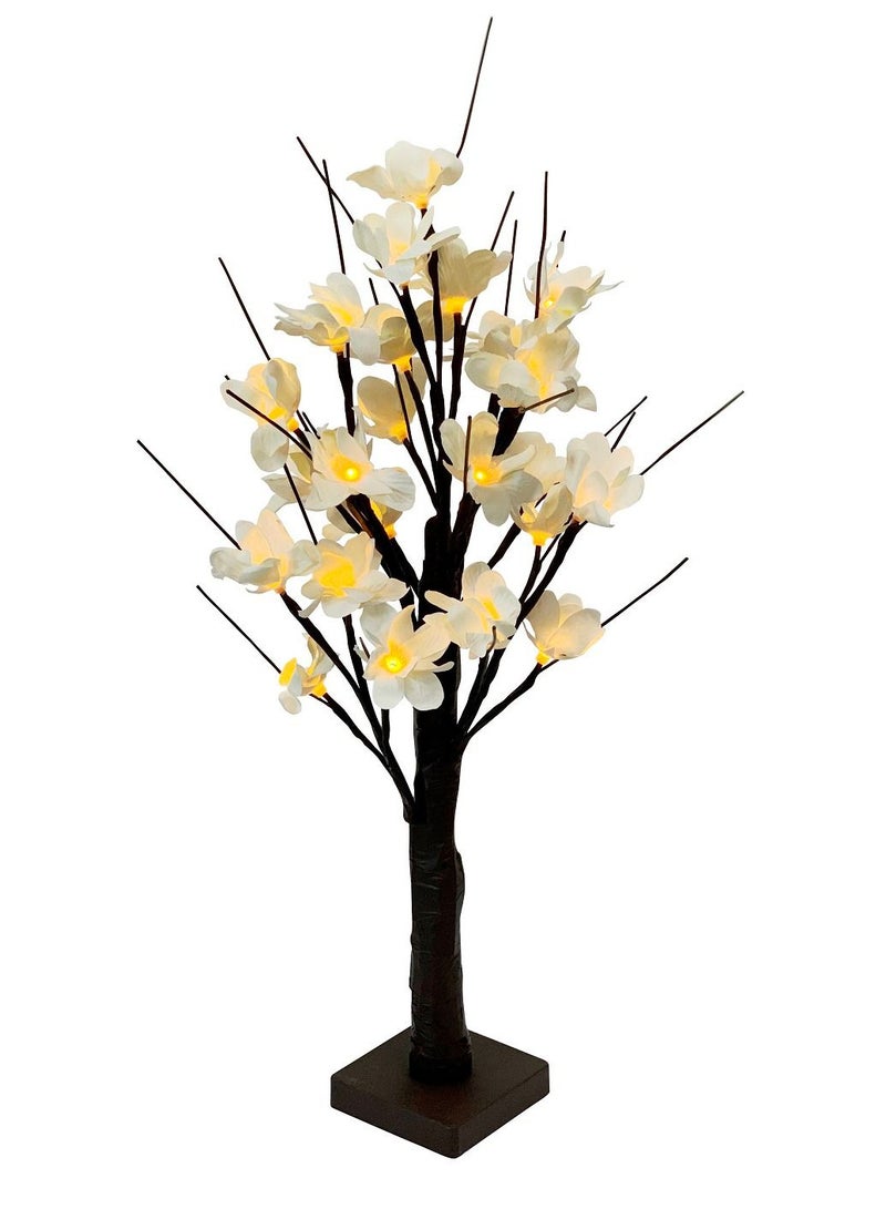 Salla White Cherry Blossom Flower Tree LED Lamp with Fairy Lights 60cm - Image 1