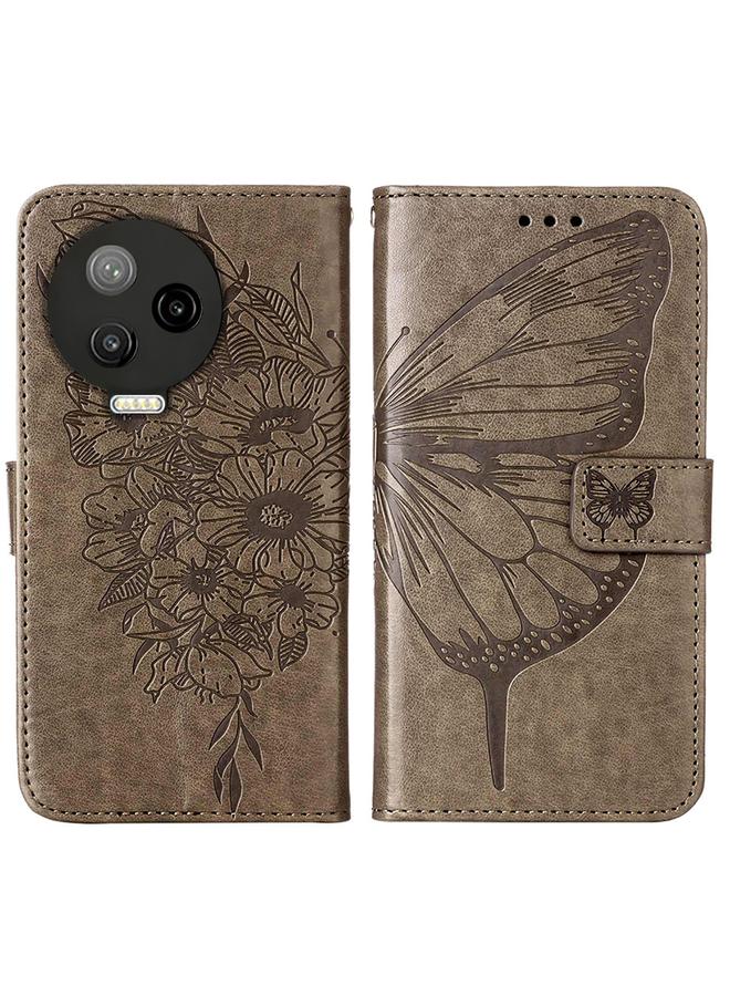 زبون جراب لهاتف Infinix Note 12 Pro 4G جراب هاتف جلدي قابل للطي بتصميم فراشة منقوش - Image 2