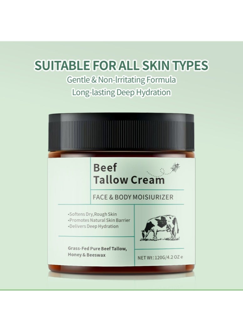 VICTORIA ANNA Beef Tallow Balm for Extremely Dry Skin: Intense Repair Cream for Hands, Heels, Elbows & Body - All Skin Types, Nourishing Skincare - Image 5