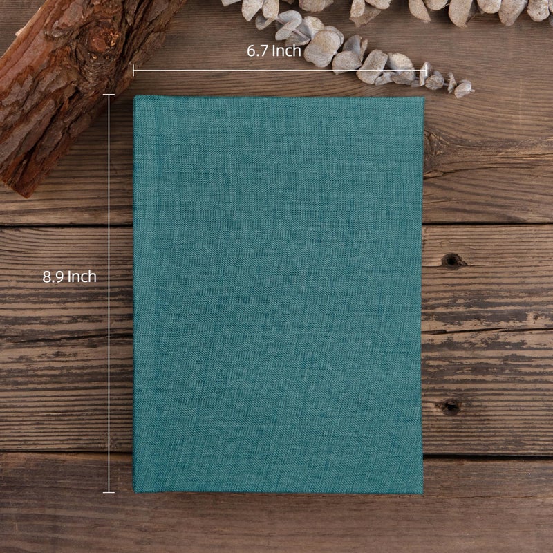 Pssoss Small 4X6 Photo Album With Writing Space Holds 20 Photos Ideal For Wedding Theme-Album And Baby Photo Album (Dark Green) - Image 2