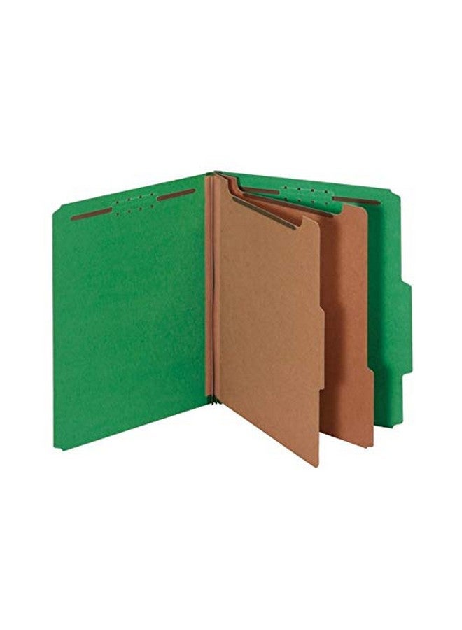 Office Depot Classification Folders 2 1/2In. Expansion Letter Size 2 Dividers Light Green Pack Of 5 Om01742  - Image 4