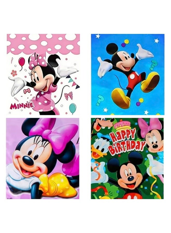 20Pcs Mickey & Minnie Mouse Party Favor Bags for Kids (4 Designs, 5 Each), Cute Mickey Minnie Gift Bags with Handles, Disney Goodie Bags for Birthday Party Candy Treat Bags, Birthday Party Decoration Supplies - Image 1