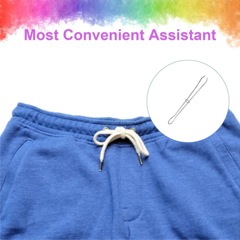keepsweat 4 Pcs Bodkin Drawstring Threaders,Metal Drawstring Threader Tweezers Easy Quick Insert Drawstring DIY Rope Threader Clip Bodkin Sewing Tool for Sweatpants,Hoodies,Swim Trunks - Image 4