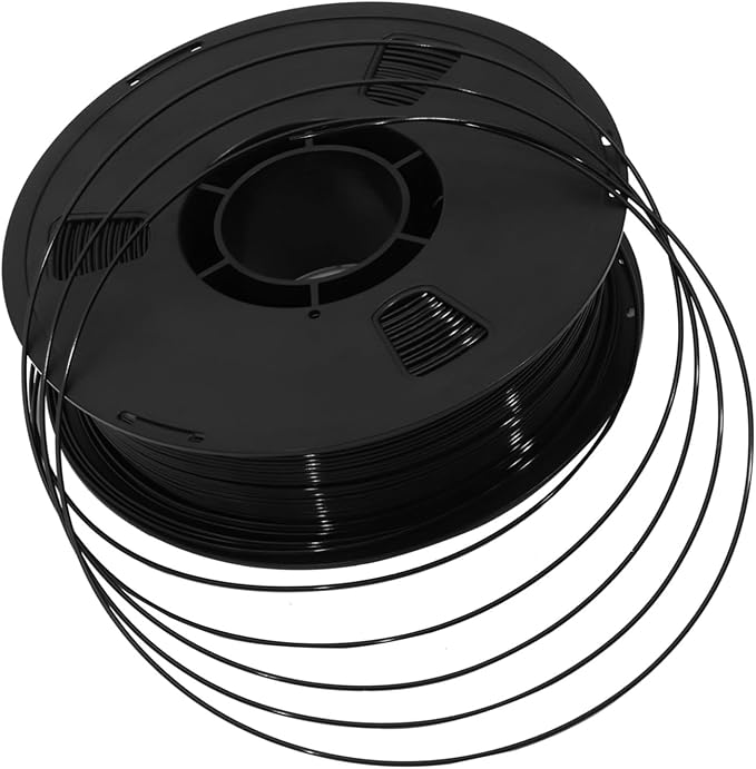 Black PETG Filament 1kg Roll High Strength Impact Resistance for 3D Printing Projects - Image 1