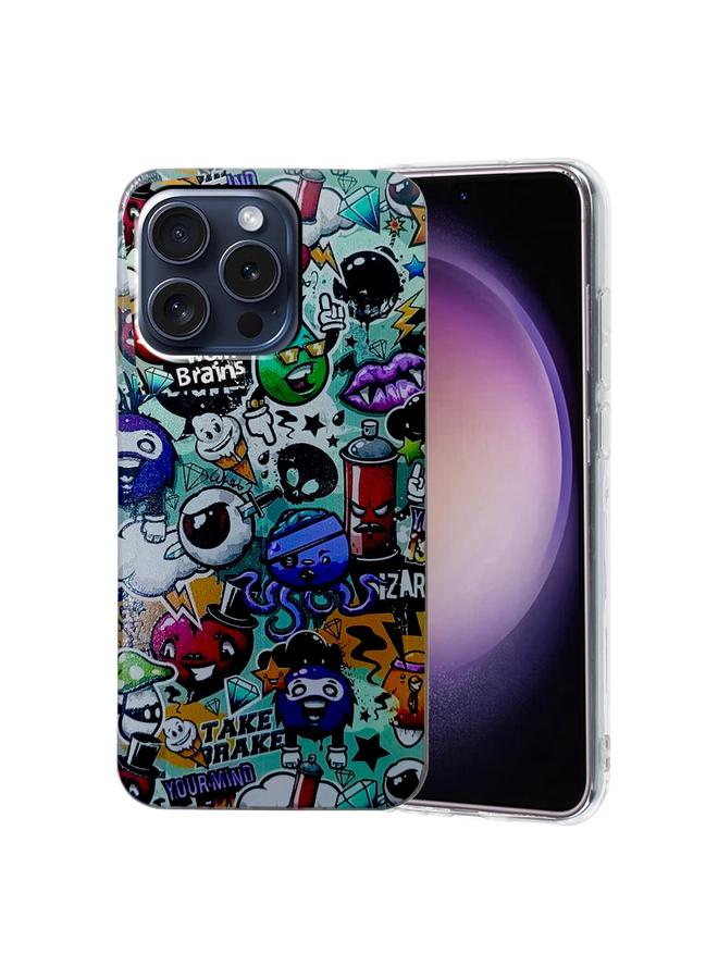 S-TOP Case For iPhone 16 Pro Max Colored Drawing Pattern TPU Phone Case - Image 1