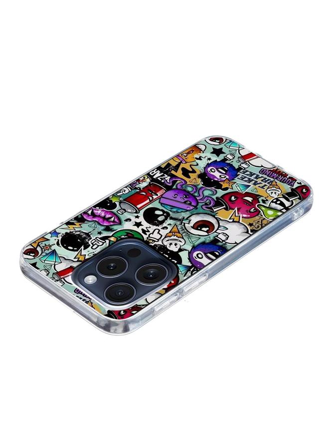S-TOP Case For iPhone 16 Pro Max Colored Drawing Pattern TPU Phone Case - Image 5