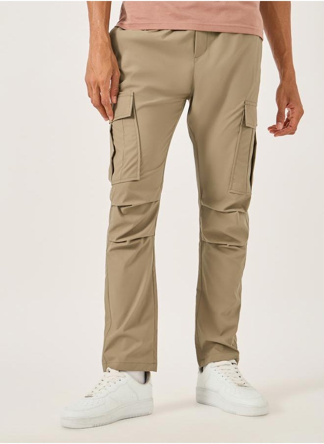 Fort Collins Men Solid Straight Leg Cargo Pants  - Image 3