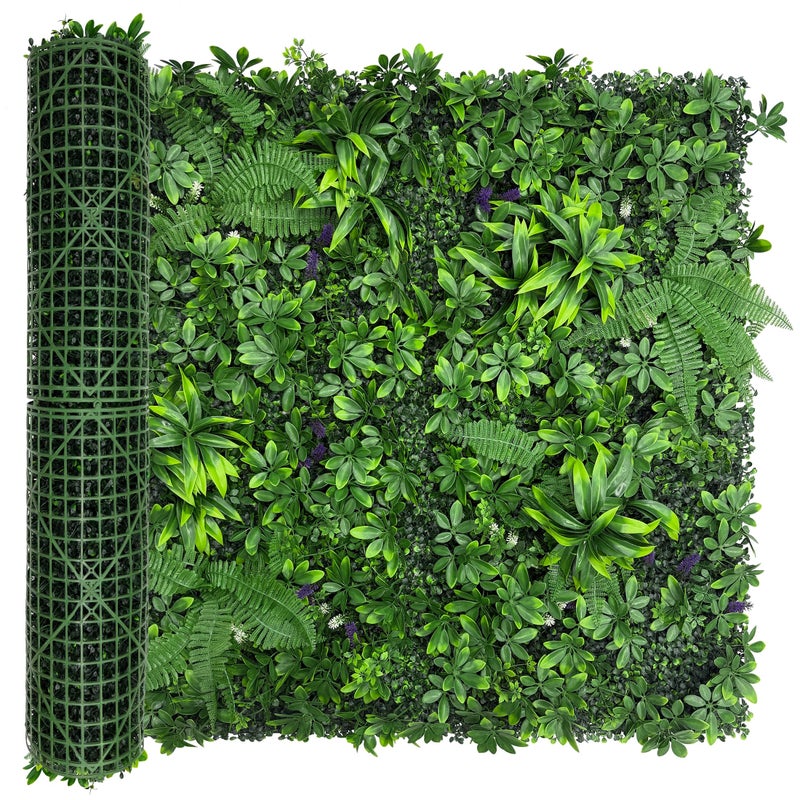 DOPGIB Artificial Green Boxwood Grass Wall Roll: 40"x120"(33.5 SQFT) UV Protected Ivy Privacy Hedge Fence Screen for Chain Link Fences Panel Indoor,Outdoor Patio Balcony & Garden - Image 1