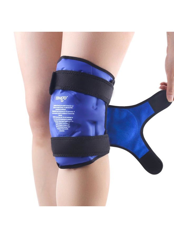 NEWGO حزمة ثلج لجراحة استبدال الركبة، حزمة جل باردة قابلة لإعادة الاستخدام تغطي الركبة بالكامل، حزمة ثلج للإصابات، تخفيف الألم، تمزق الغضروف، الرباط الصليبي الأمامي، التورم - Image 1