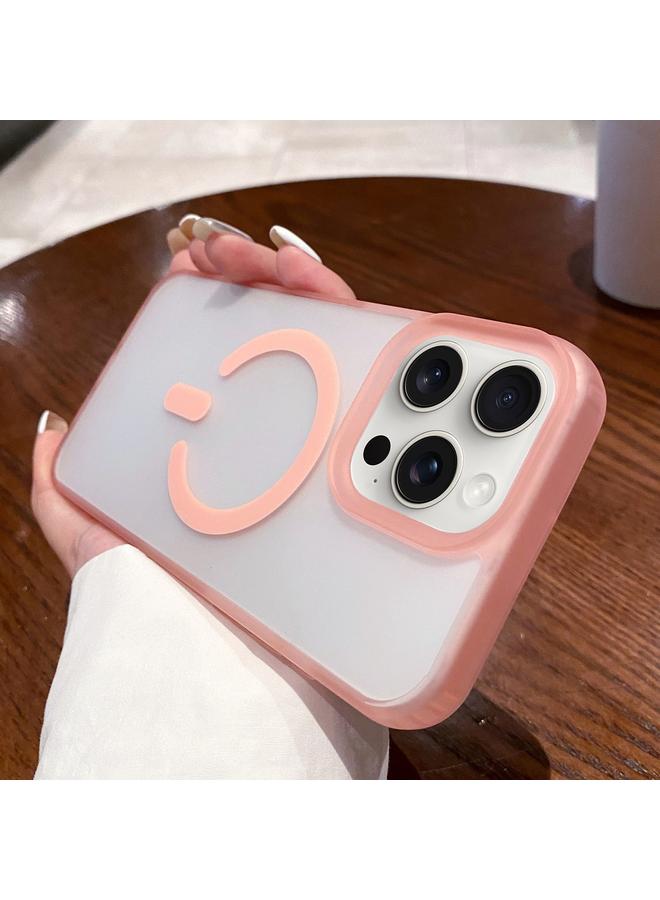 جراب شفاف من MagSafe مزدوج الجوانب لهاتف iPhone 15 Pro (وردي)