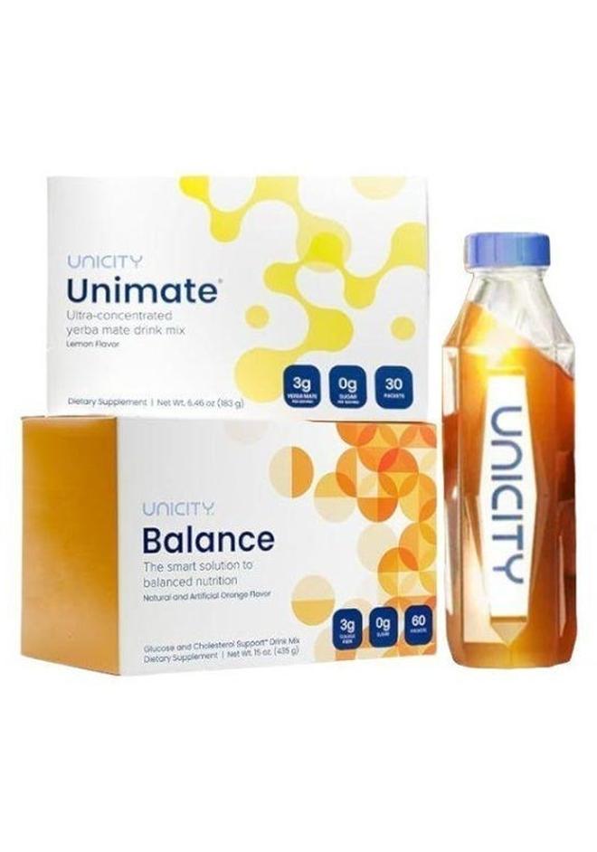 يونيسيتي حزمة كومبو Unicity balance & Unimate - مزيج مشروب يربا ماتي فائق التركيز ومكمل لإدارة الوزن لتعزيز الطاقة والتمثيل الغذائي والعافية - Image 1