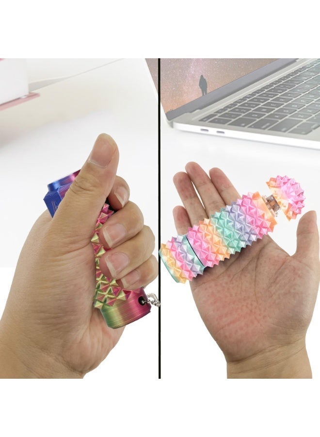 قطعتان من أزرار النقر، دوارات، أداة تحفيز محمولة، تصميم Little Ouchies 3 في 1 لتخفيف القلق، محفز Spiky Grippie، لعبة تحفيز الألم المطبوعة ثلاثية الأبعاد، لعبة فيدجيت صغيرة للجيب للبالغين هدايا مبتكرة - Image 3