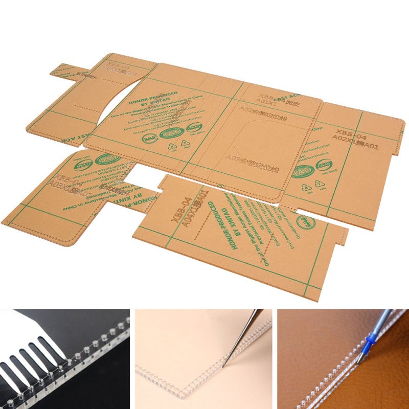 قالب دفتر أكريليك 1:1 استنسل حرفي جلدي أداة صنع مذكرات DIY - دليل قطع عالي الشفافية لغطاء دفتر الملاحظات والحقيبة والمذكرات والكتاب - Image 3