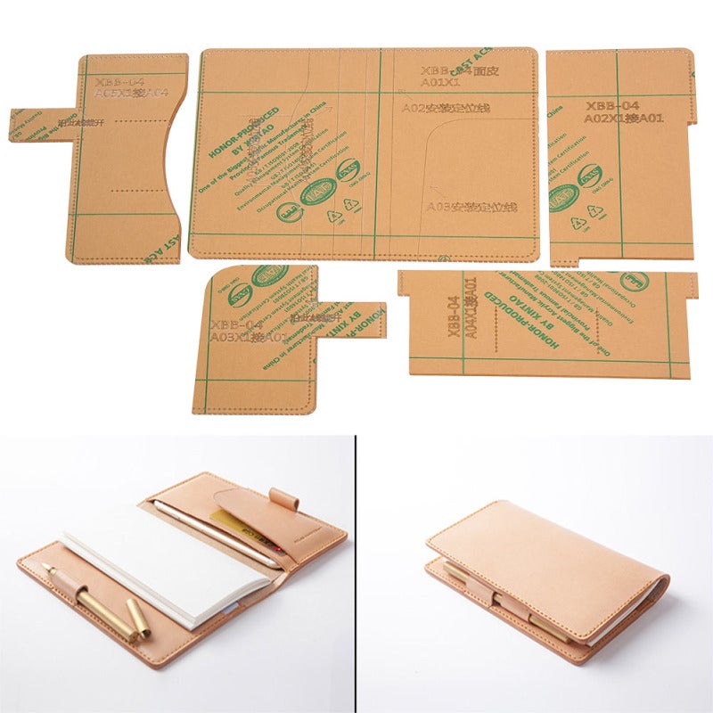 قالب دفتر أكريليك 1:1 استنسل حرفي جلدي أداة صنع مذكرات DIY - دليل قطع عالي الشفافية لغطاء دفتر الملاحظات والحقيبة والمذكرات والكتاب - Image 2