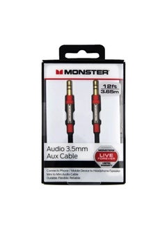 Monster 12-FT | 3.6 M AUDIO 3.5 MM AUX CABLE Gold Contacts HD Audio Phone Tablet