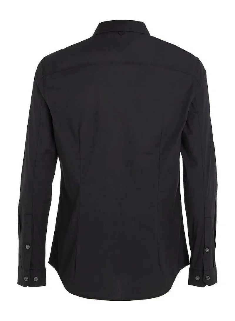 TOMMY JEANS TOMMY BLACK Slim Stretch Shirt for Men | Best Price UAE