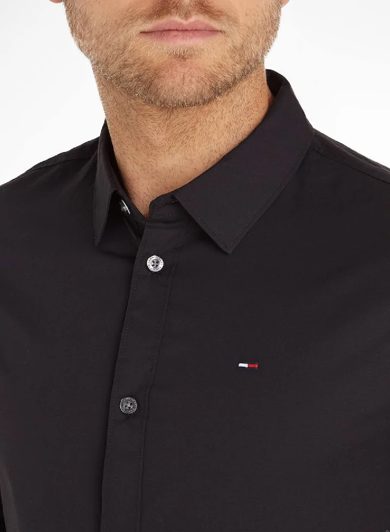 TOMMY JEANS TOMMY BLACK Slim Stretch Shirt for Men | Best Price UAE