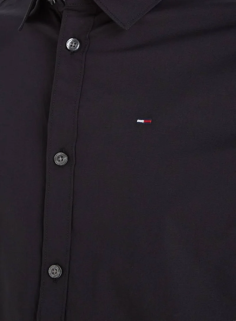 TOMMY JEANS TOMMY BLACK Slim Stretch Shirt for Men | Best Price UAE