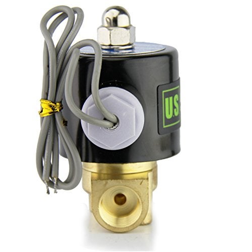 U.S. Solid 3/8" Brass Electric Solenoid Valve - 12V DC, VITON Gasket, Direct Acting, Normally Closed for Air, Gas, Fuel Applications - Image 5