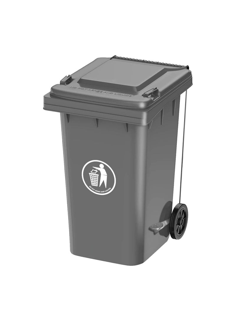 Bsoft Outdoor Dustbins Plastic Recycling Bin 240L - Heavy Duty Kitchen Plastic Garbage Bin Dust Bin Outdoor Bucket Trash Can Large Industrial Waste bin Trash bin (Gray) - Image 1