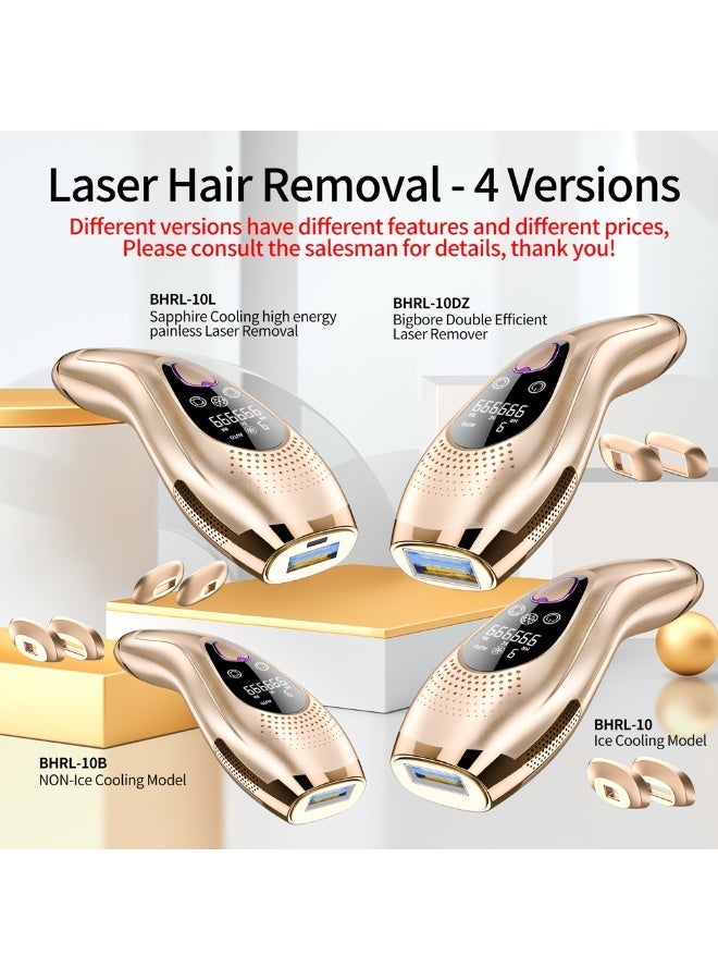 ETG IPL Hair Removal Device, 3-in-1 for Permanent Hair Removal, Skin Rejuvenation & Acne Treatment, 9 Energy Levels with Freezing Cooling Tech, 2X Faster Flashes & 2 Replaceable Heads - Image 2