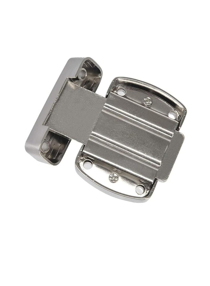 GOMETY Bathroom Toilet Door Lock Latch, Rotate Bolt Gate Latch Sliding Door Lock, Bar Barn Door Latch for Wine Cabinet Closet Window Swivel Lock Door Lock Latch (Silver) - Image 2