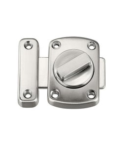 GOMETY Bathroom Toilet Door Lock Latch, Rotate Bolt Gate Latch Sliding Door Lock, Bar Barn Door Latch for Wine Cabinet Closet Window Swivel Lock Door Lock Latch (Silver)  - Image 1