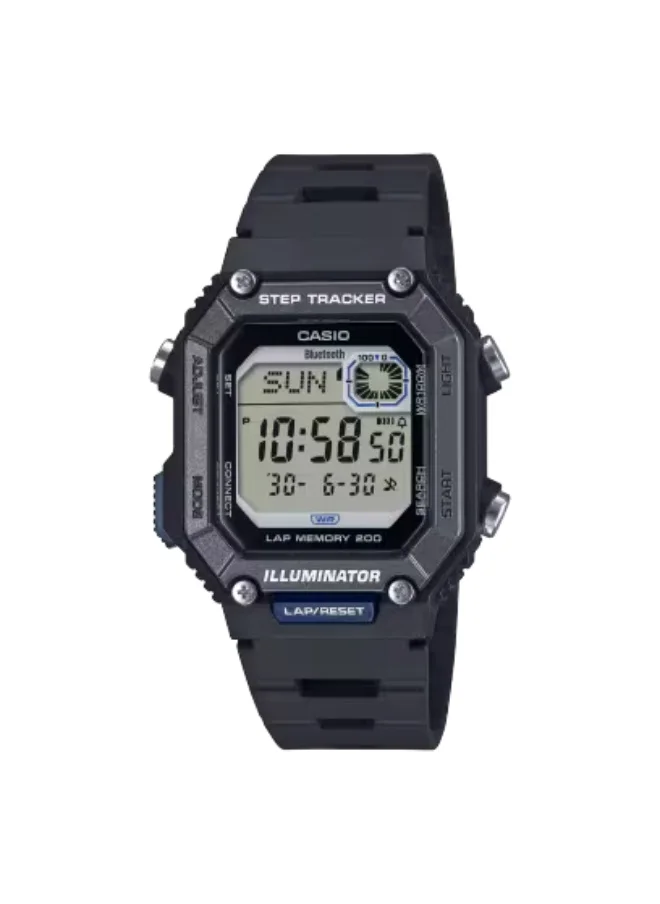 كاسيو Men's Resin Digital Watch WS-B1000-1AVDF - 41.3 mm