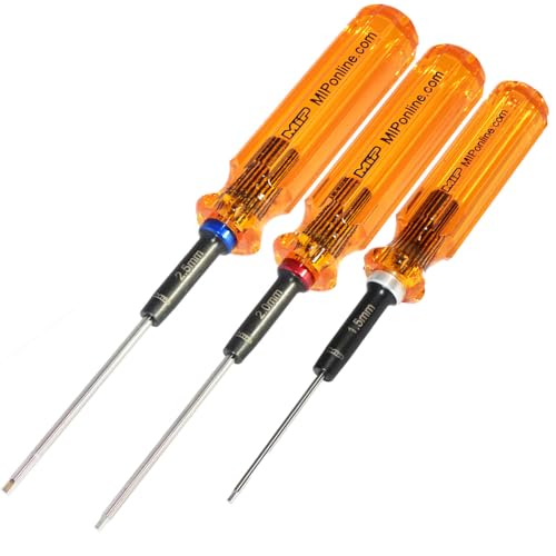 MIP 9602 3-Piece RC Hex Screwdriver Set (1.5mm, 2.0mm, 2.5mm) – Precision Hex Allen Wrenches for RC Cars, Drones, Boats, Helicopters – RC Repair Tool Kit – Made in USA - Image 1