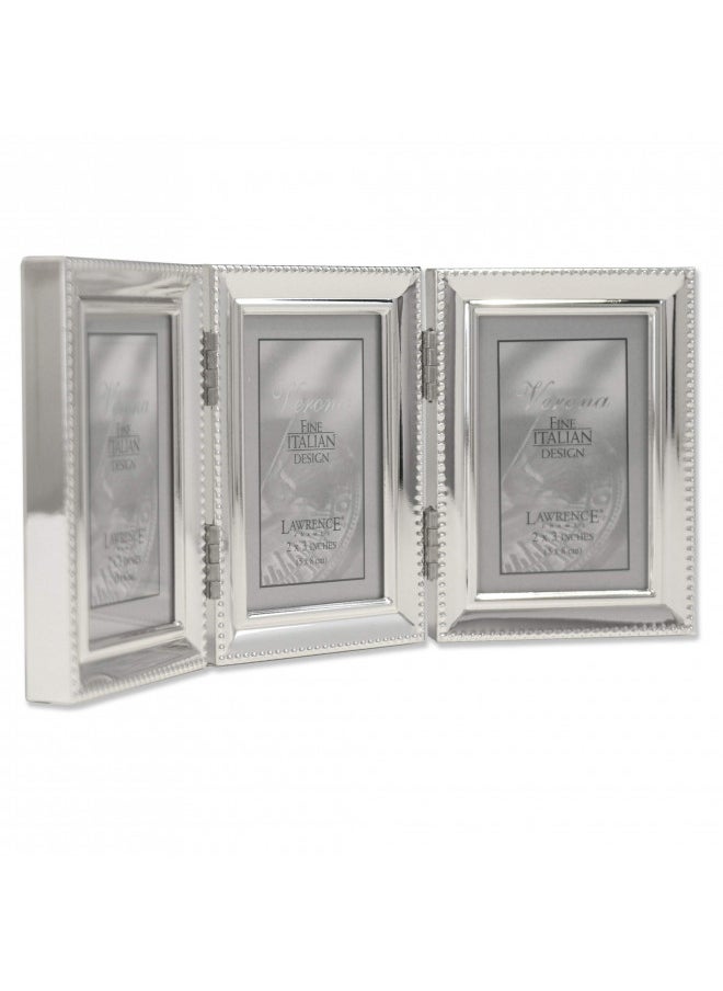 Lawrence Frames Lawrence Frames - 11623T Lawrence Metals Frame, 2.5x3.5 Triple, Silver  - Image 4
